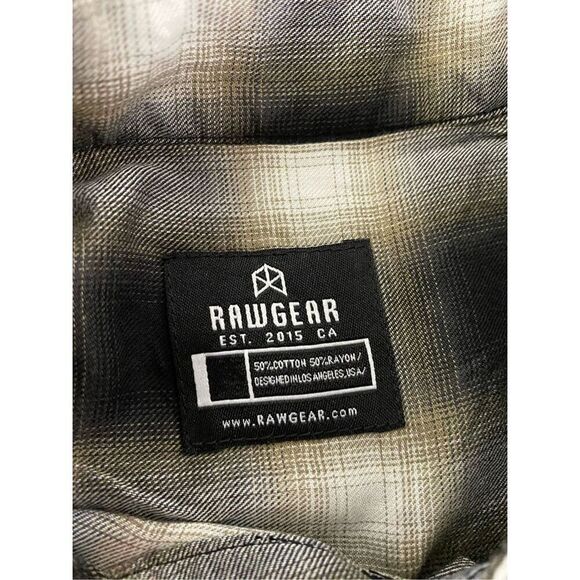 RawGear Mens Flannel Dress Ombré Shirt Sz S - Picture 5 of 6